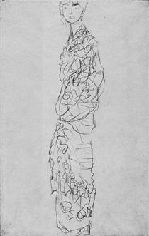 Standing Woman in Kimono (Dame im Kimono) - Густав Климт