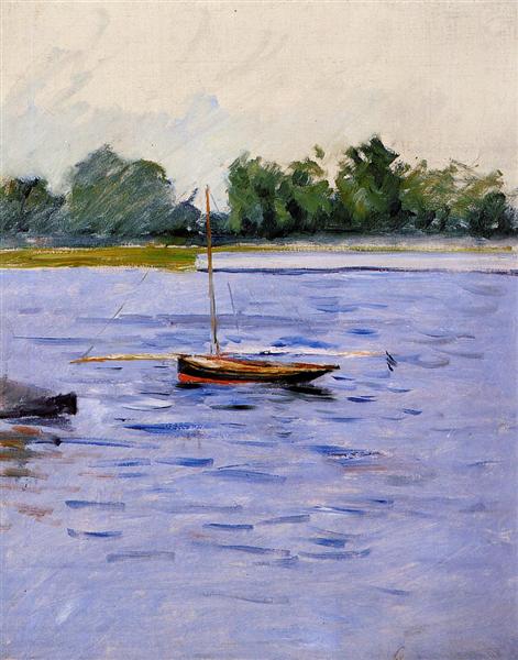 Boat at Anchor on the Seine, c.1890 - c.1891 - Гюстав Кайботт