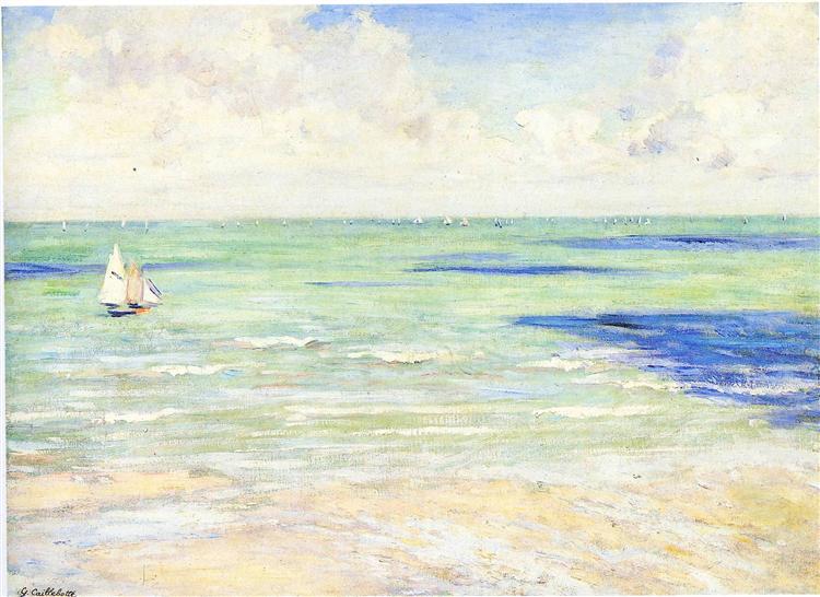 Seascape, Regatta at Villers, c.1880 - c.1884 - Gustave Caillebotte