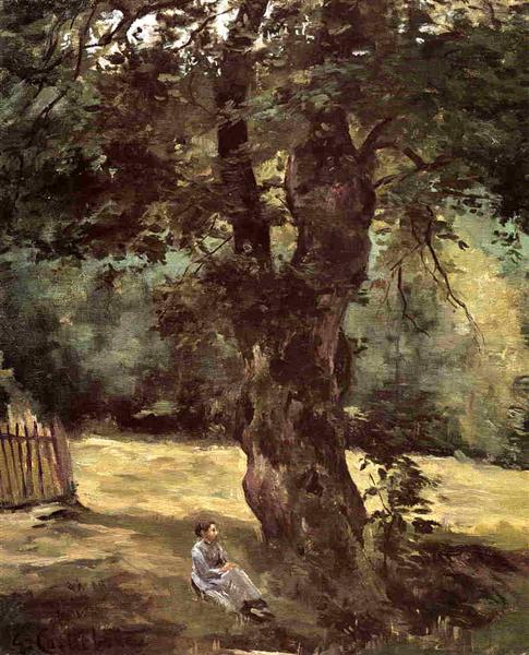 Woman Seated Beneath a Tree, c.1874 - 古斯塔夫·卡耶博特