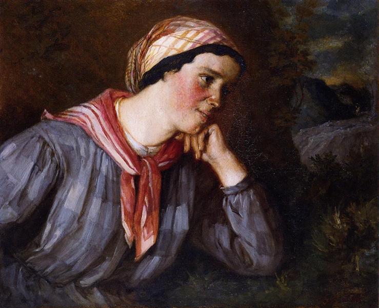 Peasant Wearing Madras, c.1848 - Gustave Courbet