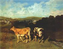 Белый бык и светлая корова - Гюстав Курбе
