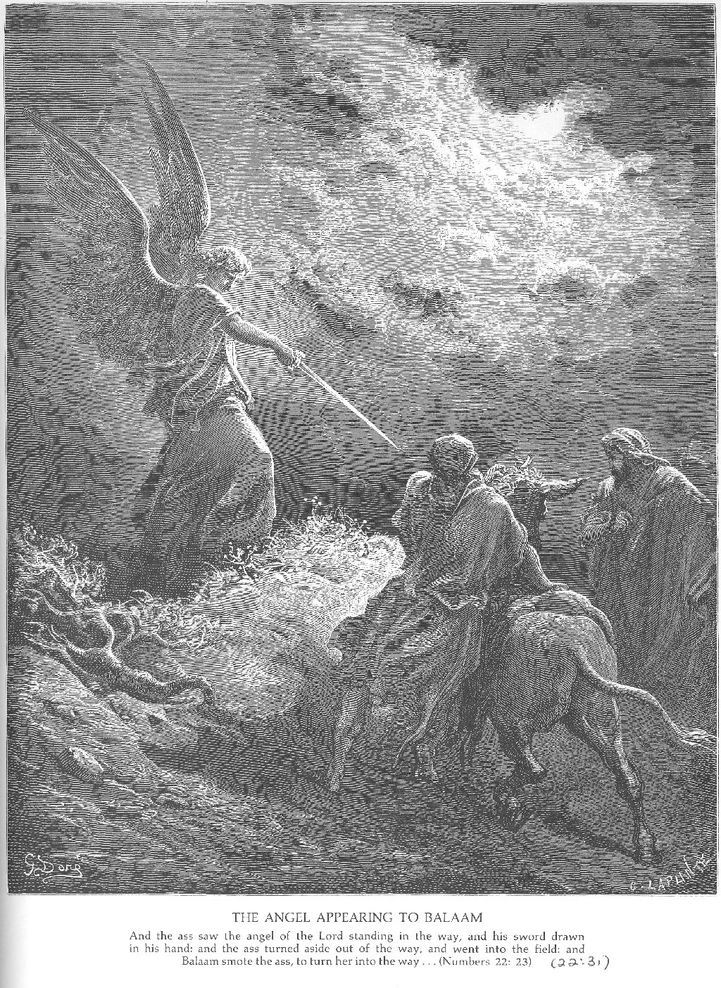 An Angel Appears to Balaam - Gustave Dore - WikiArt.org
