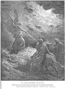 Um Anjo Aparece para Balaão - Gustave Doré