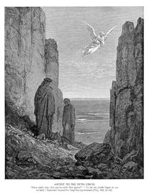Ascent to the Fifth Circle - Gustave Dore
