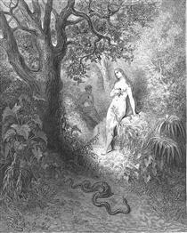 De volta à mata retornou a serpente culpada - Gustave Doré