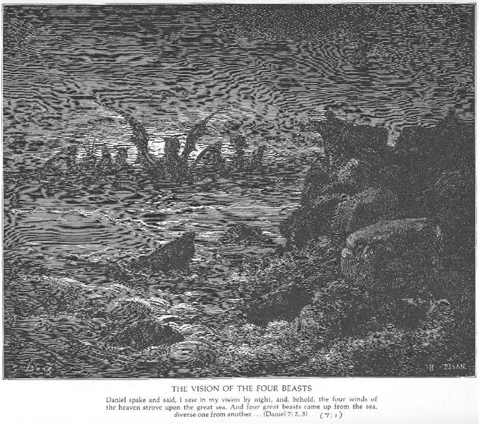 A Visão de Daniel das Quatro Bestas - Gustave Doré