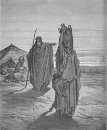 Expulsão de Ismael e sua Mãe - Gustave Doré
