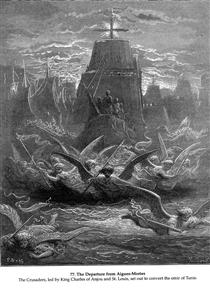 São Luís deixando Aigues-Mortes - Gustave Doré