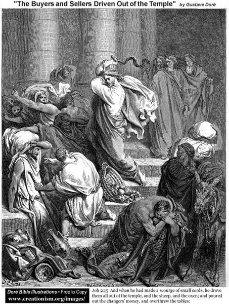 Compradores e Vendedores Expulsos do Templo - Gustave Doré