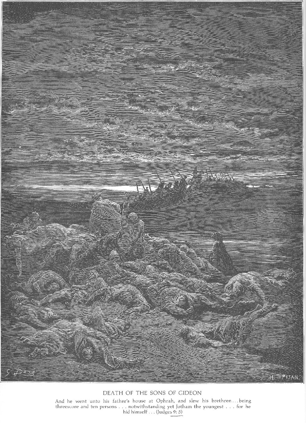 The Death of Gideon's Sons - Gustave Dore - WikiArt.org - encyclopedia ...