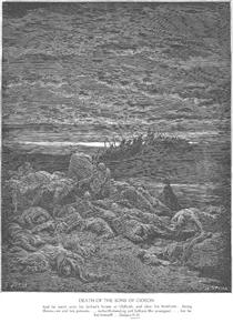 A Morte dos Filhos de Gideão - Gustave Doré