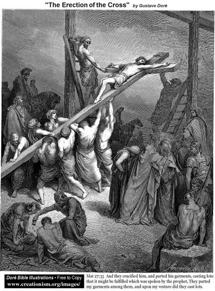 The Erection Of The Cross - Gustave Dore