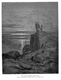 Os Poetas Emergem do Inferno - Gustave Doré
