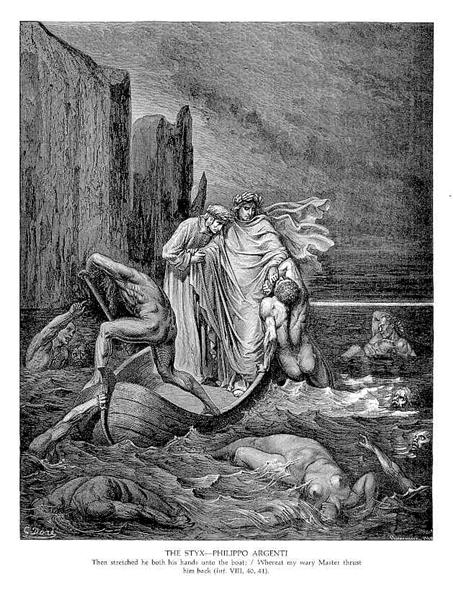 The Styx--Philippo Argenti - Gustave Dore