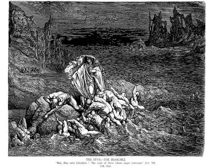 The Styx--The Irascible - Gustave Dore