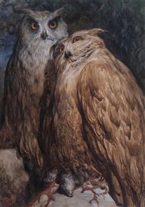 Две совы - Гюстав Доре