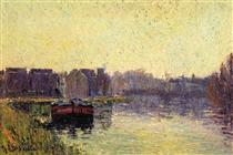 Barges on the Oise - Gustave Loiseau