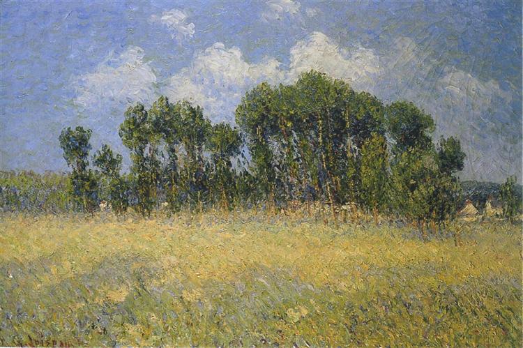 Landscape with Poplars - Gustave Loiseau