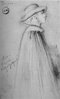 Degas portrait in the Uffizi - Гюстав Моро
