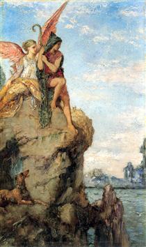 Hésiode et la Muse - Gustave Moreau