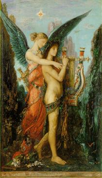 Hésiode et la muse - Gustave Moreau