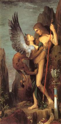 Ödipus und die Sphinx - Gustave Moreau