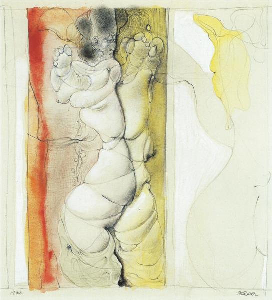Untitled (Bound Woman), 1963 - Hans Bellmer