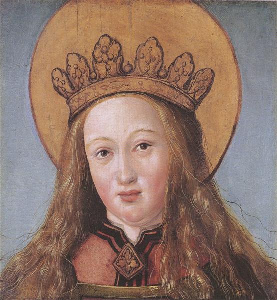 Head of a Female Saint, c.1515 - c.1516 - 小漢斯‧霍爾拜因