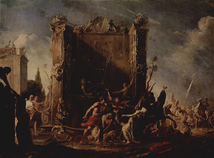 The Rape of the Sabines, c.1640 - Іоганн Генріх Шонфельд