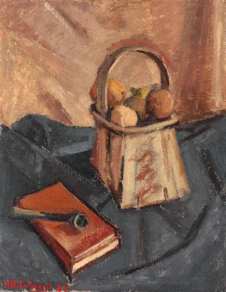 Still Life With Pipe and Fruit Basket, 1967 - Генри Катарджи
