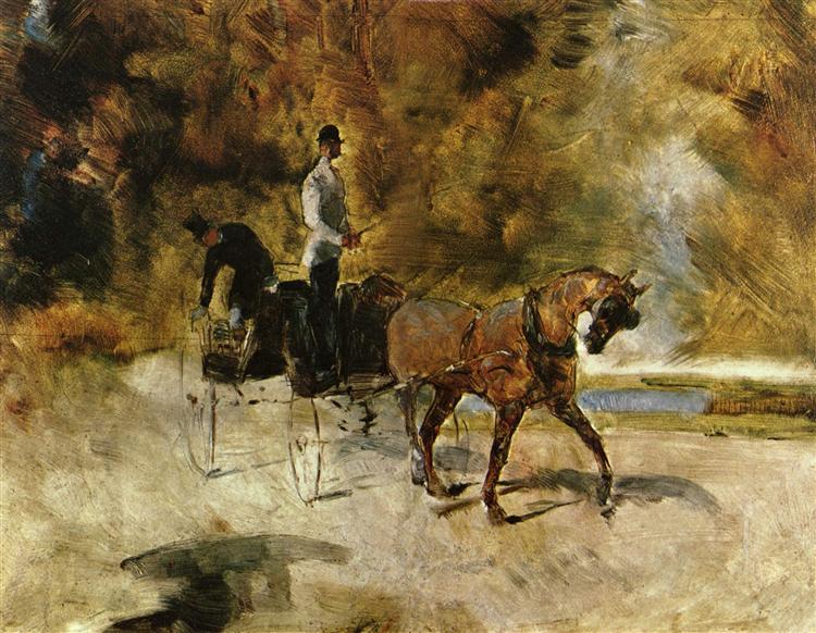 Dog Car, 1880 - Анрі де Тулуз-Лотрек
