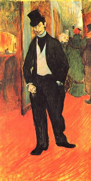 Dr. Tapie Celeyran in a corridor of the French Comedy, 1894 - Henri de Toulouse-Lautrec