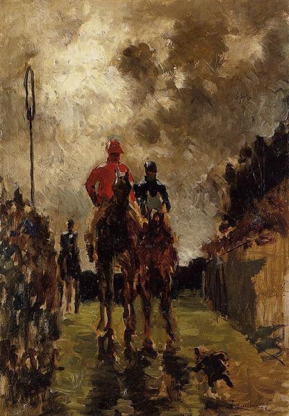 Los jockeys, 1882 - Henri de Toulouse-Lautrec