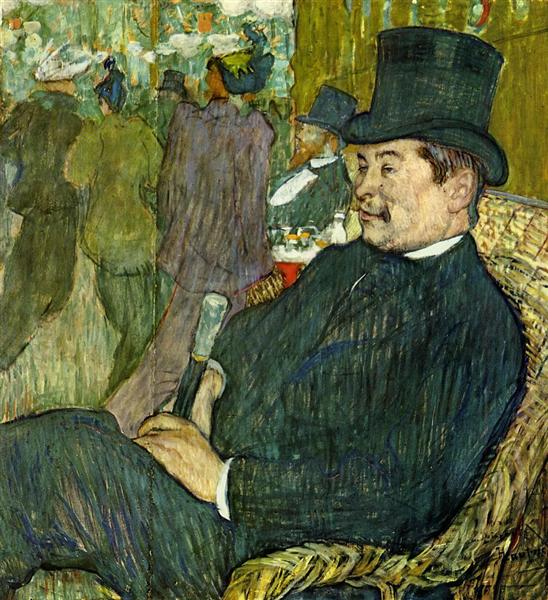 M. Delaporte at the Jardin de Paris, 1893 - Henri de Toulouse-Lautrec