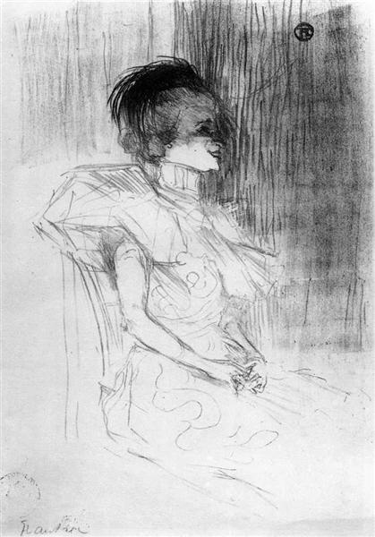 M.Lender Sitting, 1895 - Анри де Тулуз-Лотрек