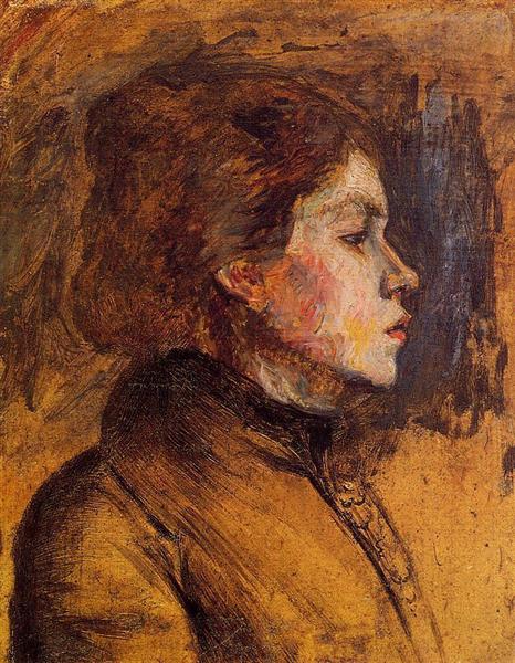Woman s Head, c.1899 - Анри де Тулуз-Лотрек
