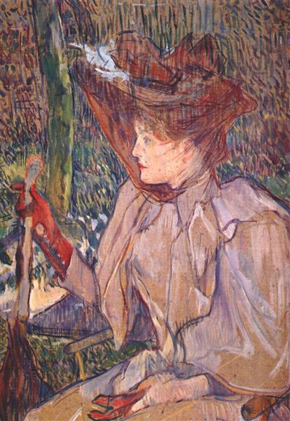 Woman with Gloves (Honorine Platzer), 1891 - Анрі де Тулуз-Лотрек
