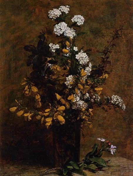 Broom and Other Spring Flowers in a Vase, 1882 - Henri Fantin-Latour