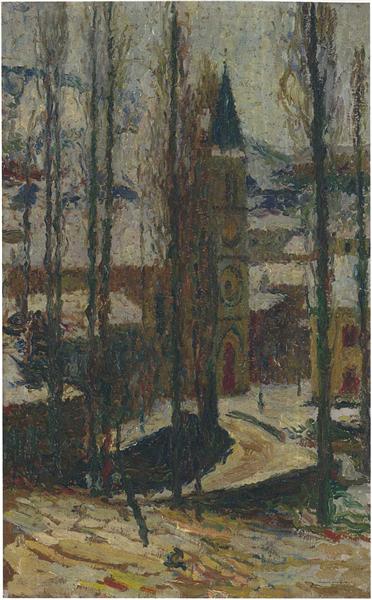 Church in Winter - Henri Martin