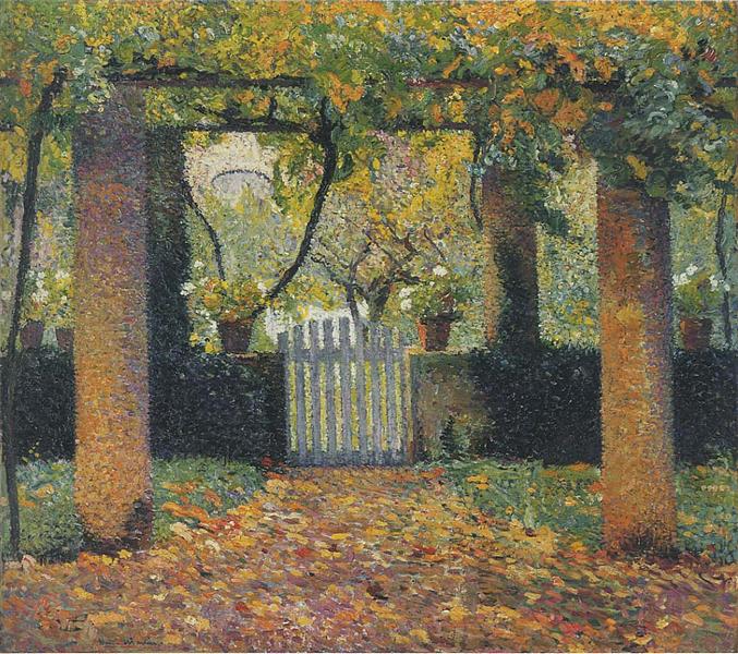 Garden door in Bower, 1920 - Анрі Мартен