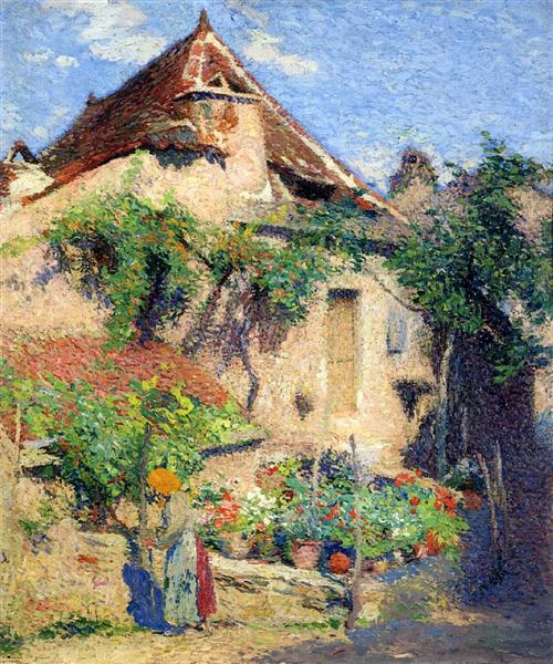 House and Garden at Saint-Cirq-Lapopie, 1920 - Анри Мартен