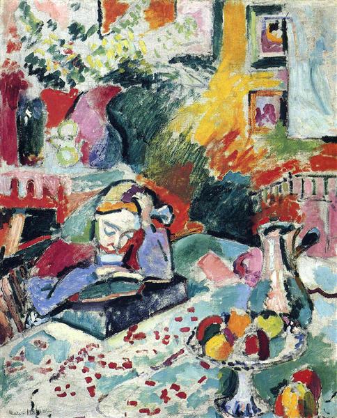 Interior with a Girl Reading, 1905 - Henri Matisse - WikiArt.org