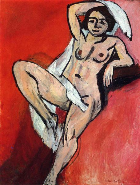 Nude with a Scarf, 1909 - 馬蒂斯