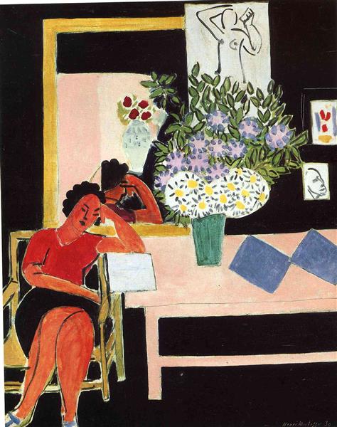 Reader on a Black Background, 1939 - Henri Matisse