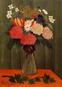 Bouquet of Flowers with an Ivy Branch - Henri Rousseau