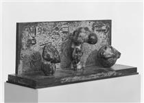 Three Motives against Wall No. 2 - Henry Moore