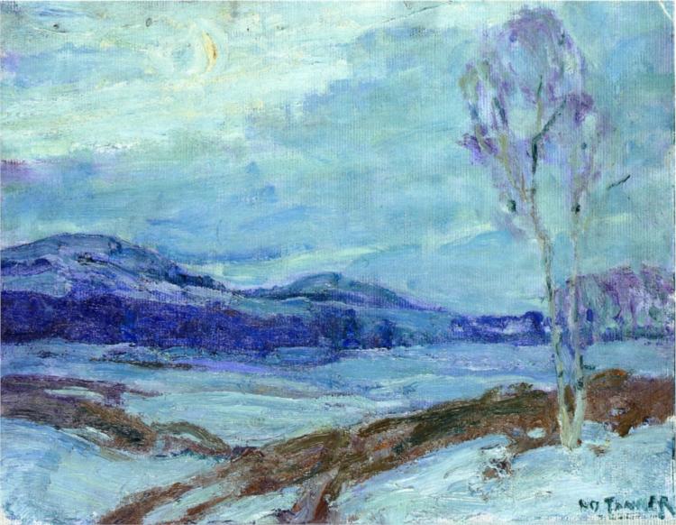 Landscape in Moonlight, 1913 - Генрі Осава Танер