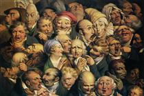 Meeting of thirty-five heads of expression - Honoré Daumier