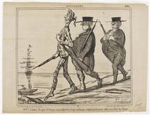 Mmrs Cobden, Bright and Sturges Had Nothing to do in Europe, Sailed to Go Pacify - Honore Daumier